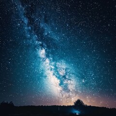 night sky, capturing the Milky Way, shooting stars generative ai
