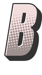 Comic Halftone Alphabet Letter and Number