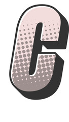 Comic Halftone Alphabet Letter and Number