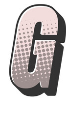 Comic Halftone Alphabet Letter and Number