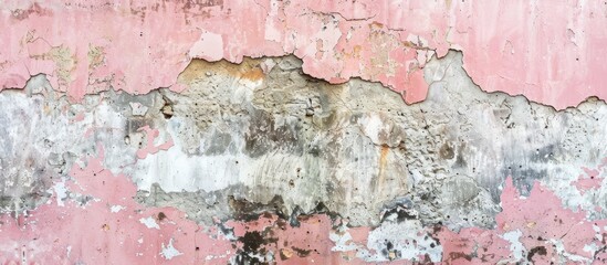 Texture background of an aged pink concrete wall
