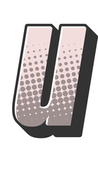 Comic Halftone Alphabet Letter and Number