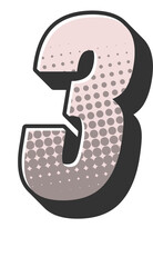 Comic Halftone Alphabet Letter and Number