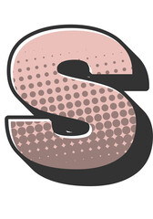 Comic Halftone Alphabet Letter and Number