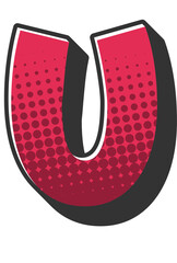 Comic Halftone Alphabet Letter and Number