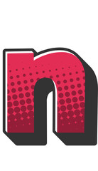 Comic Halftone Alphabet Letter and Number