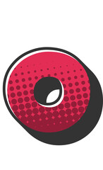 Comic Halftone Alphabet Letter and Number