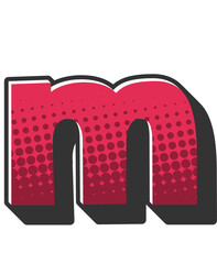 Comic Halftone Alphabet Letter and Number