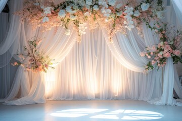 wedding stage decoration. stage decoration for wedding. wedding ceremonies decoration. wedding hall decoration. elegant wedding stage with flowers. wedding stage decoration gold theme.