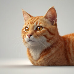 3D Orange Cat Model
