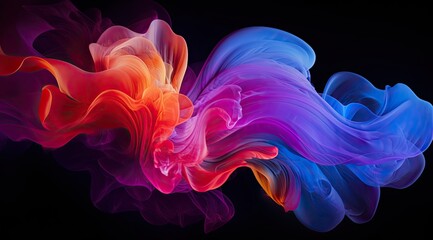 Vibrant abstract fluid art