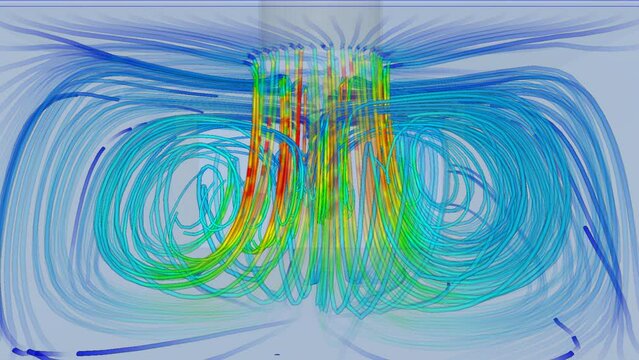 Duct branch airflow simulation - CFD simulation Computational fluid dynamics