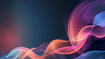 Digital abstract wave background, template for business banner, formal backdrop, abstract design element for tech, AI, data, audio, graphics, presentation, and more
