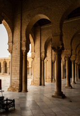 Naklejka premium Great Mosque of Kairouan Mosque of Uqba - patio. Tunisia. High quality photo