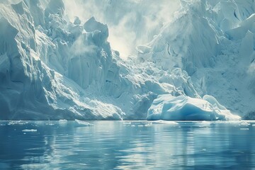 melting icebergs and ice mountains global warming awareness abstract background
