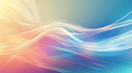 Obraz premium Digital abstract wave background, template for business banner, formal backdrop, abstract design element for tech, AI, data, audio, graphics, presentation, and more