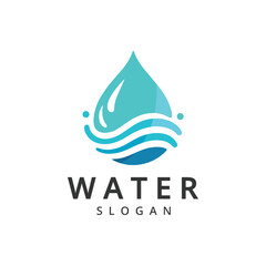 Drop Water Logo Design Illustration