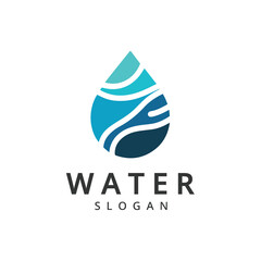 Drop Water Logo Design Illustration