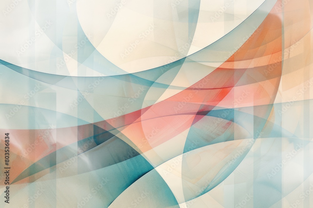 Aufkleber minimalistic abstract picture of geometry pattern with pastel color. geometric pattern design with v