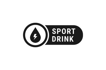 Sport drink label or Electrolytes drink label vector isolated. Best Electrolytes drink label vector for product design element and more.