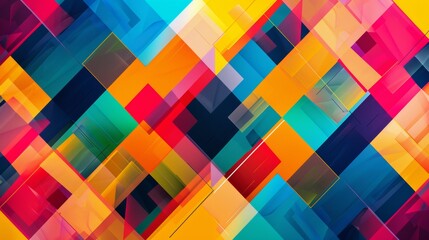 Abstract geometric patterns in vibrant colors for use as backgrounds or overlays.