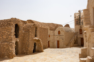Historical restored Ksar Hedada well known as a filming location for Star Wars - obrazy, fototapety, plakaty
