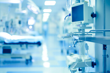 Naklejka premium Empty hospital operating room. Operating Theater