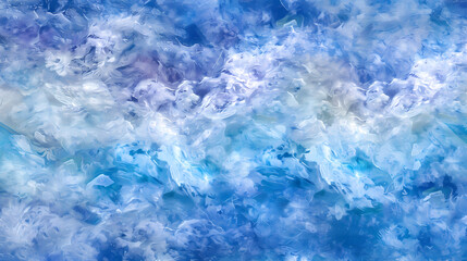 Obraz premium Textured Blue and White Abstract Art Painting