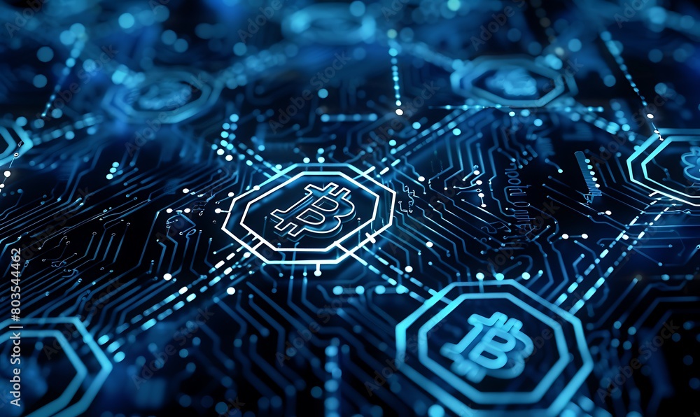Poster portray the fusion of traditional assets with blockchain technology