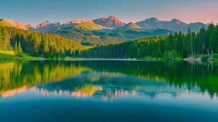 seren lake in the morning