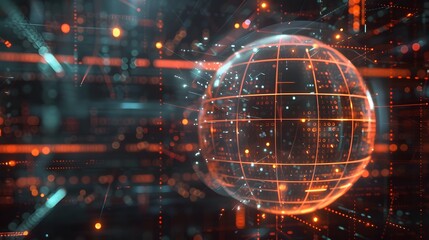 Obraz premium circular technology background