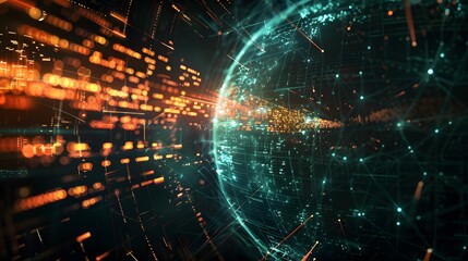 Fototapeta premium circular technology background