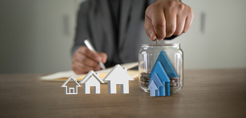 Savings accounts for real estate investments are made in order to purchase a home in the real...