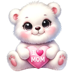 teddy bear with heart on Mother’s Day