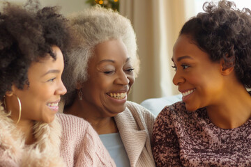 Three generations of African American family