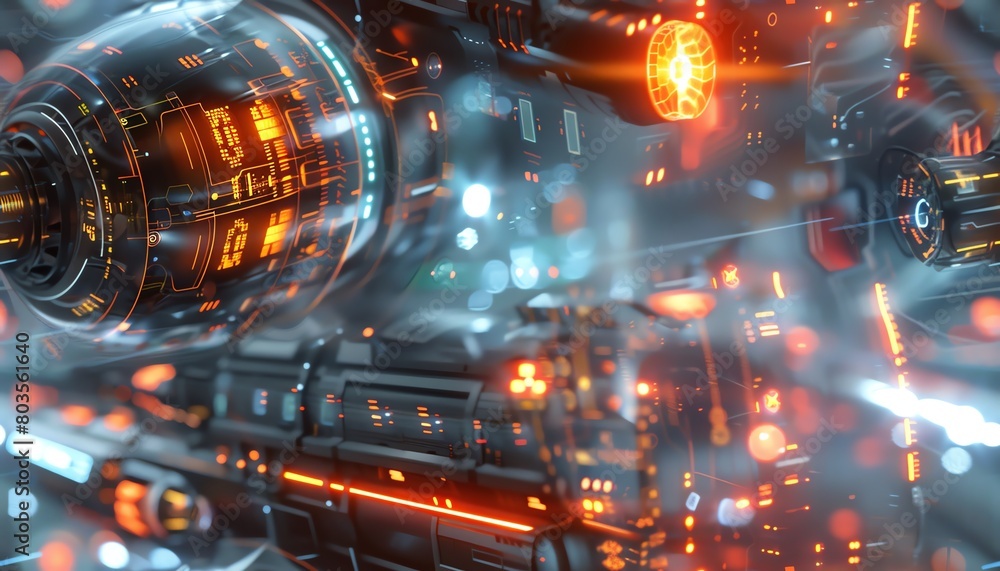Poster immerse viewers in a futuristic world through a side view perspective featuring advanced technologie