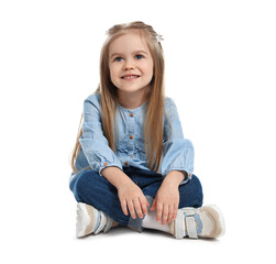 Fashion concept. Stylish girl posing on white background