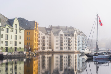 Fototapeta na wymiar Alesund downtown views, Norway