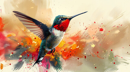 hummingbird and butterfly