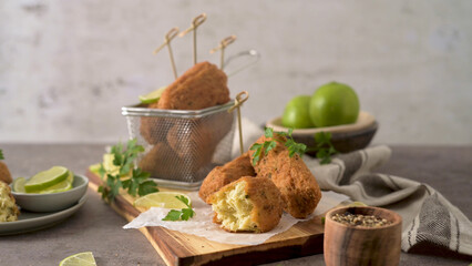 Cod dumplings or bolinhos de bacalhau