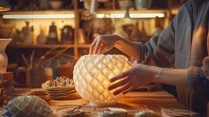 Preserving Traditional Japanese Paper Lantern Craftsmanship in a Cozy Workshop