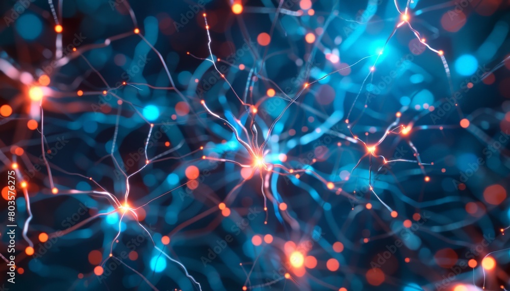 Poster the image shows a bunch of neurons which are the basic functional units of the nervous system.