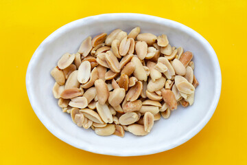 Peanut on a yellow background.