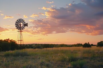windmill at sunset landscape photography
