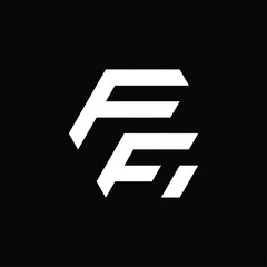 vector monogram logo design in the shape of a hexagon and forming the letters 