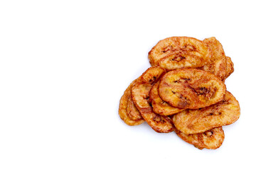 Crispy banana chips. Fruit snack