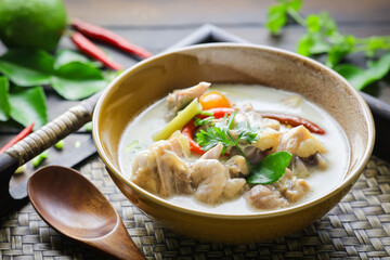Thai food,Tom Kha Kai (Thai Chicken Coconut Soup) Tom Kha Kai, a popular and world-class food, an original Thai food concept.