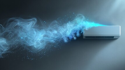 Air flow illustration around technology. 