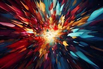 abstract background,color explosion,particles,matte,sharp focus,extreme angle