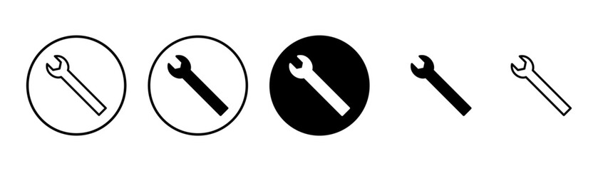 wrench icon vector isolated on white background. Wrench vector icon. Spanner symbol